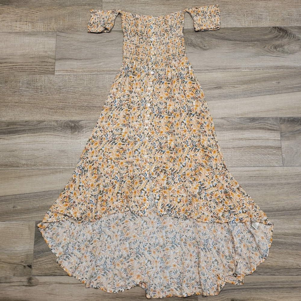 Altar'd State Yellow Floral Maxi Dress